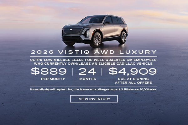 2026 VISTIQ Luxury. Ultra-low mileage lease for well-qualified current eligible GM employees and ...